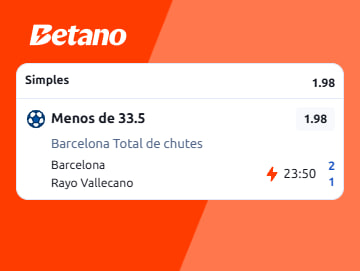MaisOdds's tweet photo. Barcelona x Vallecano 🇪🇸

➡️ Menos de 33.5 chutes Barcelona
↪️ Link Betano https://t.co/i1aeG0CzJb
 
🔞 +18 anos | Jogo Responsavel
🔞 Ministério da Fazenda adverte: Aposta não é investimento. Betano - Autorizado pela Portaria SPA/MF Nº 246, de 07/02/2025. Aplicam-se T&amp;Cs #PUBLI https://t.co/sWcoCoRCCi