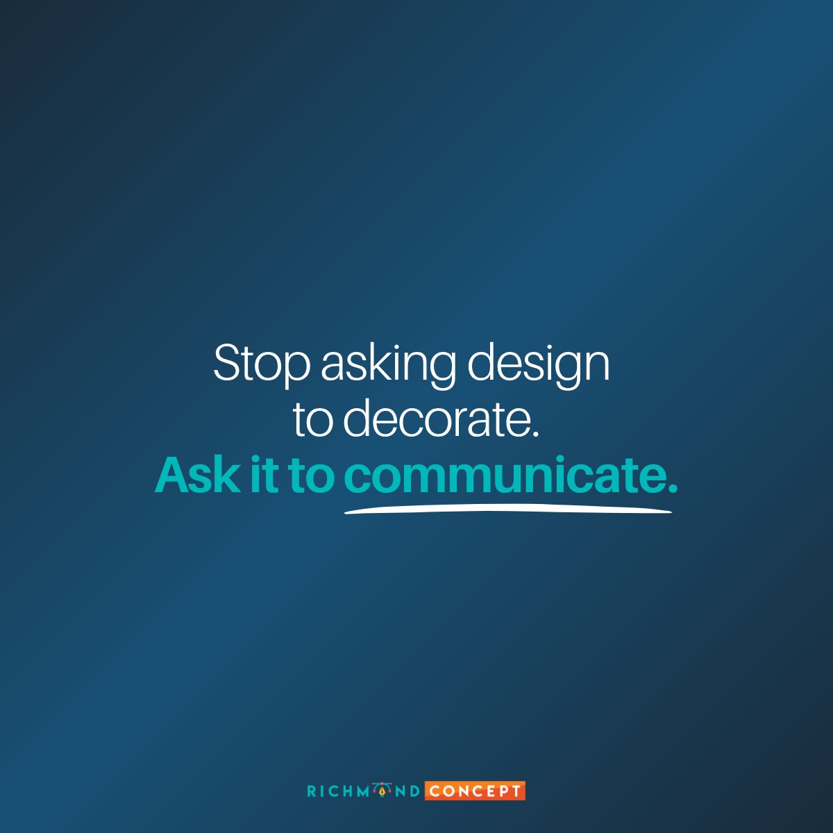 RichmondConcept's tweet photo. If design only looks good, it isn’t working hard enough. Every choice should guide attention, clarify the message and help your audience understand what matters.

From brand identities and pitch decks to websites and social campaigns, we create strategic design with a job to do. https://t.co/J5Yg6JRa3M