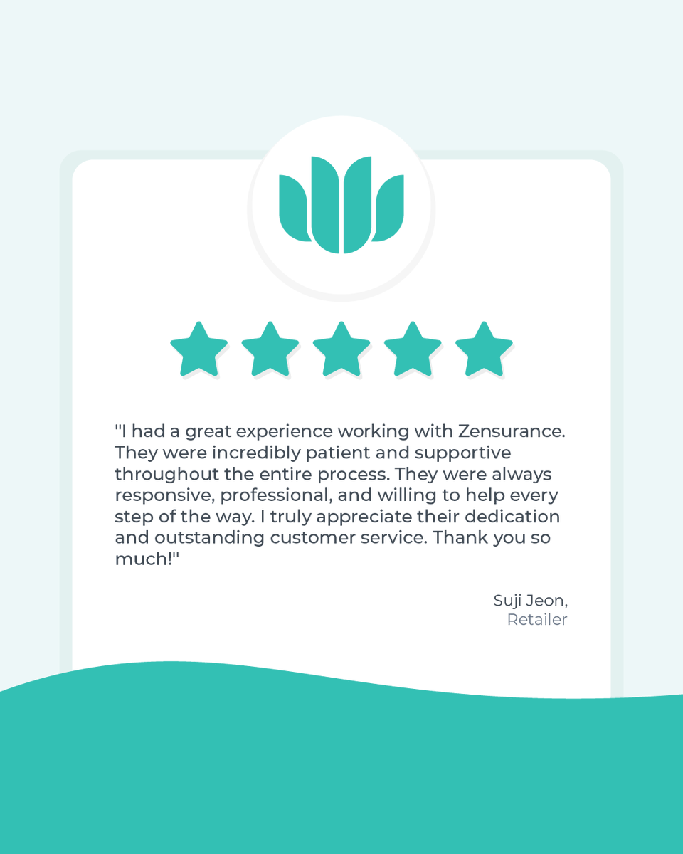 zensurance's tweet photo. βββββ "Incredibly patient and supportive."
That's how a Canadian retailer summed up working with us.
Getting covered shouldn't be time-consuming or difficult. Get a free quote in minutes!
π https://t.co/6MaL6onhZk π‘οΈ
#BusinessInsurance #GoogleReview #5StarReview https://t.co/jB9PSsi9uv