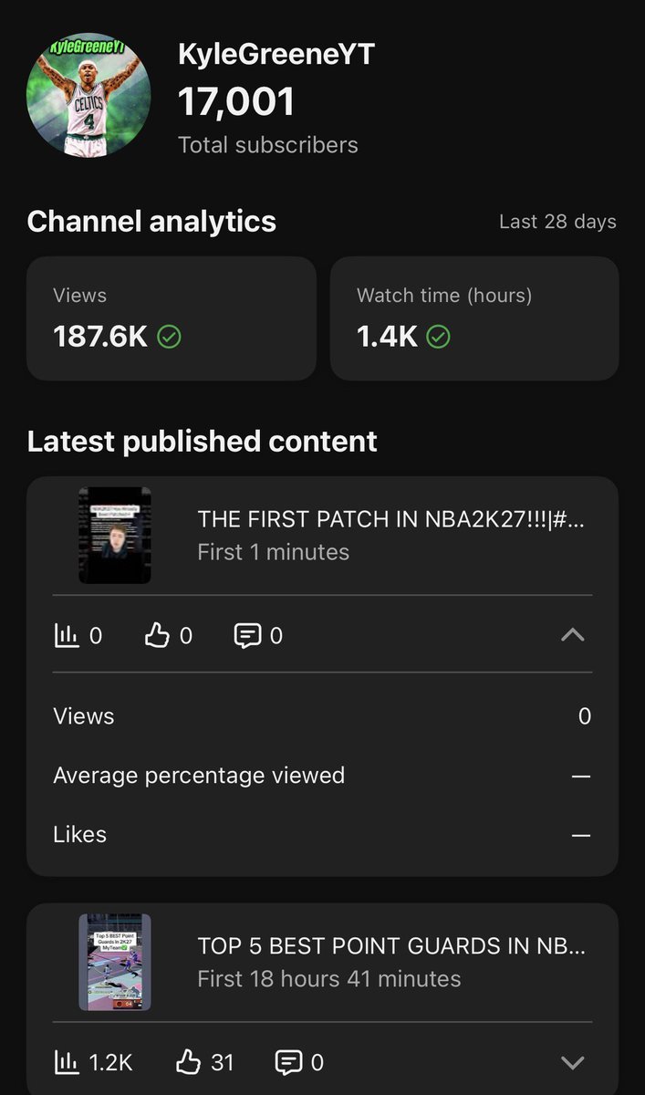 KyleGreeneYt's tweet photo. 17K ON YOUTUBE I LOVE YALL SO MUCH GOD IS SO GOOD❤️❤️ https://t.co/PASCNXQ9Zb
