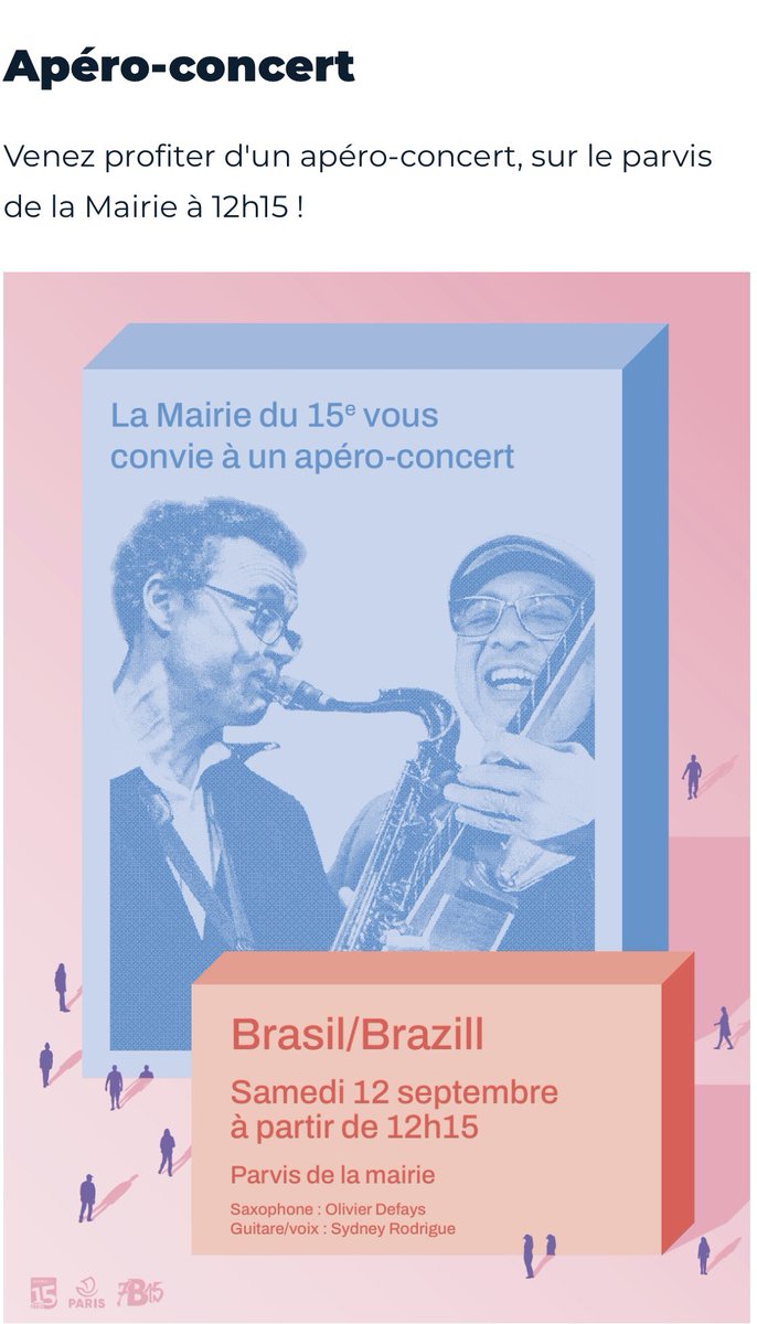 LevantLes's tweet photo. Samedi 12 sept de 10h à 18h

📍Mairie15e Paris
nous sommes ravis de faire partie des 240 associations pour une journée festive avec stands, animations… et un apéro-concert à 12h15 
📍Salle de Fêtes stand numéro 30 

Venez nombreux pour nous rencontrer et connaître nos actions! https://t.co/kDJyZPrf8t
