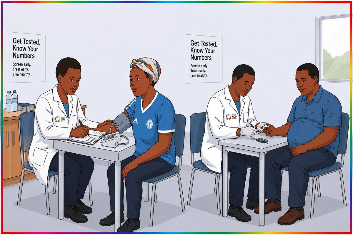 Imanizabay79621's tweet photo. 🗣 Early diagnosis is critical for managing non-communicable diseases like diabetes and hypertension before complications arise. Regular screening allows you to know your numbers including blood pressure, blood glucose, and BMI 
and take proactive control of your health through tailored nutrition and care plans.

🩺NCDs can be prevented, detected early, and managed.

@RwandaNCDA #LeadOnNCDs #ActOnNCDs #GW4ARwanda