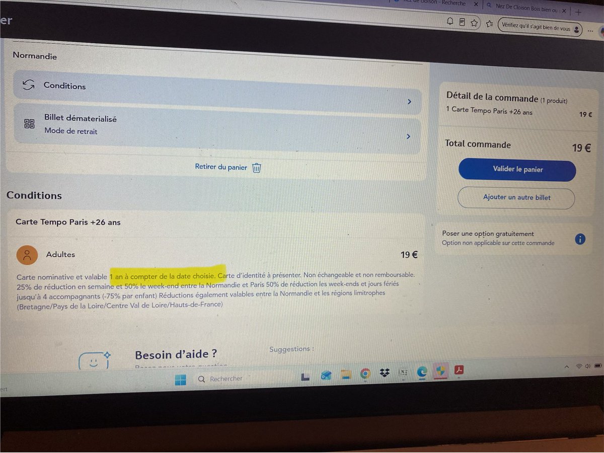 Aliceb15883161's tweet photo. @train_nomad Quand on veut acheter la carte c’est encore precisé (cf photo ci jointe) vous pourrez me tenir au courant du retour, histoire de voir si je me suis fait avoir 😓 je vous remercie https://t.co/ZNoWfFnkt9