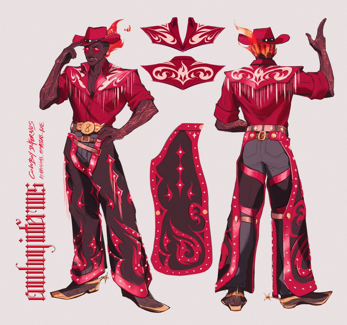 matlab_exe's tweet photo. an old cowboy infernus skin concept i made back in feb 2025 #deadlock https://t.co/tDH5QKtcN7
