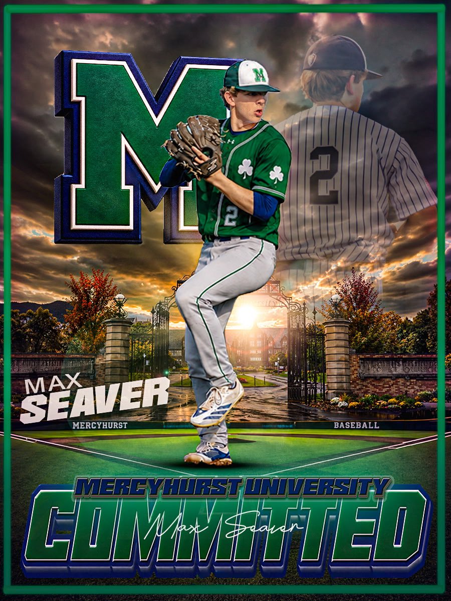 MaxSeaver's tweet photo. I am excited and thankful to announce my commitment to play Division 1 baseball and continue my academic career at Mercyhurst University. 
@HurstBaseball Thank you to @JimmyLatona20 and @JNelli21  for the opportunity. Let’s go Lakers! https://t.co/RoYotr0Kkk