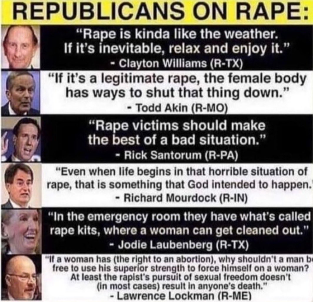 thinkerbellllle's tweet photo. @DemocraticWins Violence against women is the entry requirement into the Rapeublican Party https://t.co/xJ5yq2jPcq
