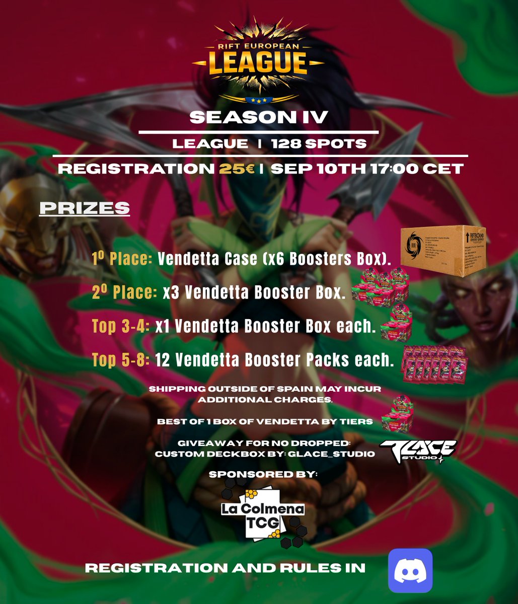 RiftEuroLeague's tweet photo. Season 4 is finally here! 200+ pre-registrations in just three days! 🤯

To celebrate the launch, we’re doing a giveaway for one free spot!

How to enter:
1. Follow @RiftEuroLeague
2. Retweet / Repost
3. Like this post

Tag a friend to boost your chances of winning! https://t.co/T6FvrWcvpR