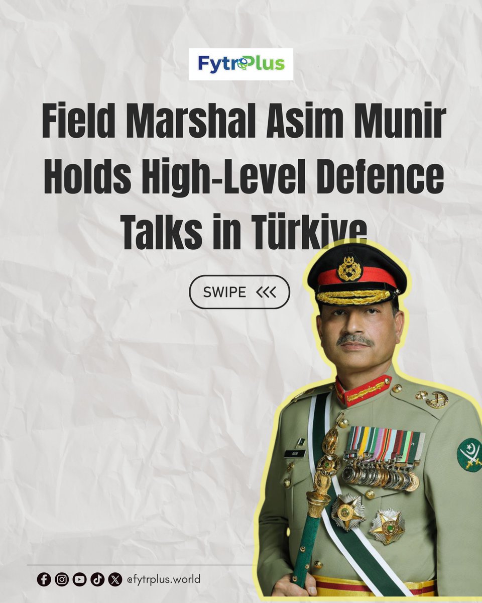 fytrplusworld's tweet photo. Field Marshal Asim Munir met senior Turkish and Saudi officials in Istanbul to discuss defence cooperation, mutual interests and regional security. He also attended the first Strategic Political &amp; Defence Committee meeting under the Makkah Defence Pact.

#fytplus #MakkahPact https://t.co/y0DfSUX7qA