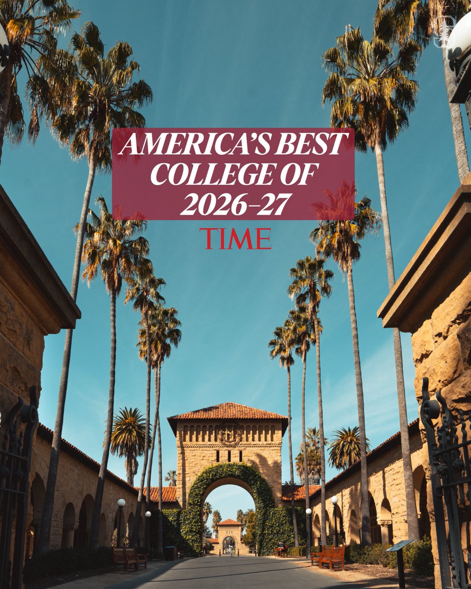 GoStanford's tweet photo. Stanford has been named America’s BEST College of 2026-27 by @TIME 🌲

🔗 https://t.co/D5W3ef91iu https://t.co/dRGzQXigYQ