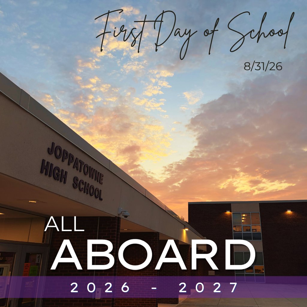 joppatownehs's tweet photo. All Aboard! This sunrise greeted us over the building this morning, reminding us that every new school year brings the chance for a fresh start and new accomplishments.
Here's to a school year full of connection, growth, and pride in being a Mariner. ⚓💜 https://t.co/OOqKhfRD50