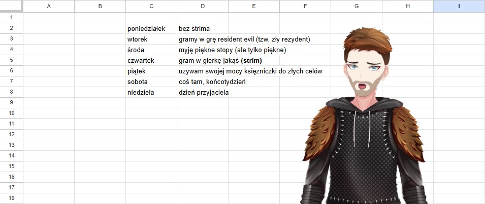 Tercjo_PL's tweet photo. Przygotowałem harmonogram, pierwszy od trzech miesięcy. Mam nadzieję, że overlay git. 

#plvtuber #schedule #vtuber https://t.co/zTjOlKgP65