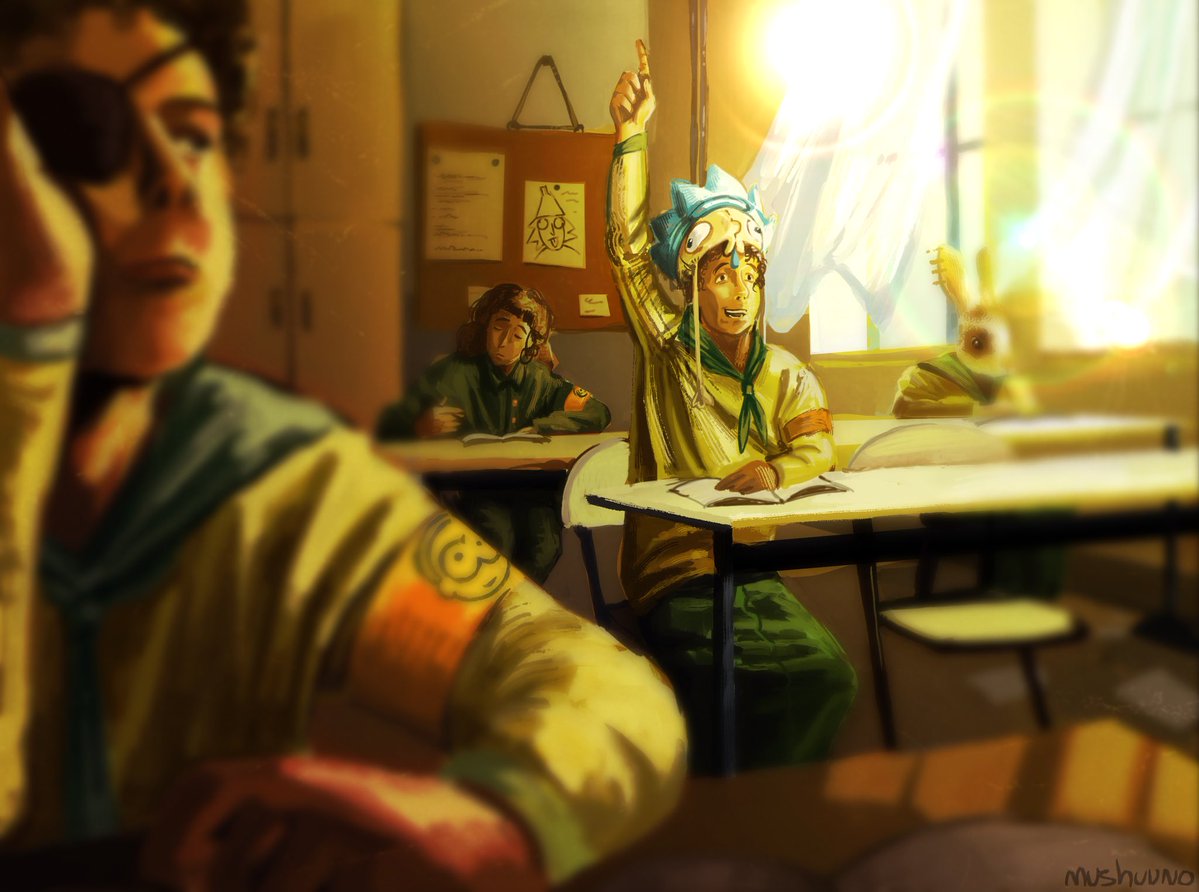mortymschool's tweet photo. in class #mortymiddleschool #rickandmorty https://t.co/6UeiZ8g07S