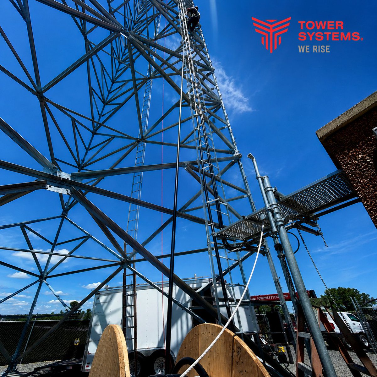 TowerSystemsInc's tweet photo. Your challenge. Our experience. The right solution.
WE RISE.
#TowerSystems #WeRise #TowerSolutions #TowerConstruction #TowerMaintenance #WirelessInfrastructure #Telecommunications #InfrastructureSolutions #WirelessIndustry #TowerCrews #Connectivity #BuiltToConnect https://t.co/laPVsgyrFi