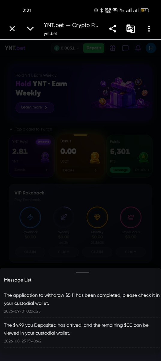 THEHR0's tweet photo. I just withdraw 
@Yntbet free giveaway money 😁 thanks it's small but juicy 😁👀 https://t.co/tdV2nvnFnp