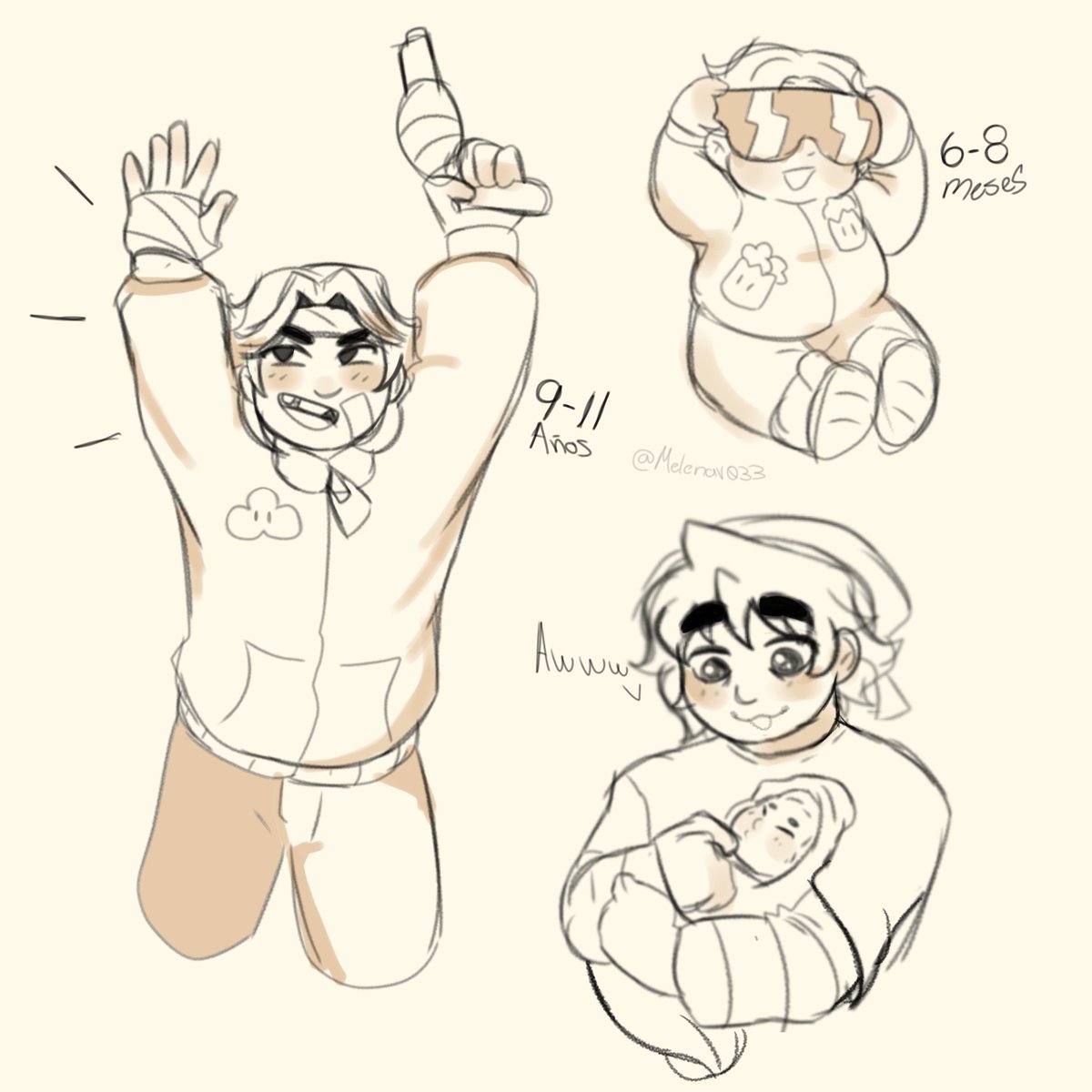 Melenav033's tweet photo. Más de Jean✨ JSJSJSJS lo voy a dibujar más en sus diferentes etapas ya me encariñé 🥺

#Brawlstars #fangster #fang #buster #Gus https://t.co/E8yGpfY7BC