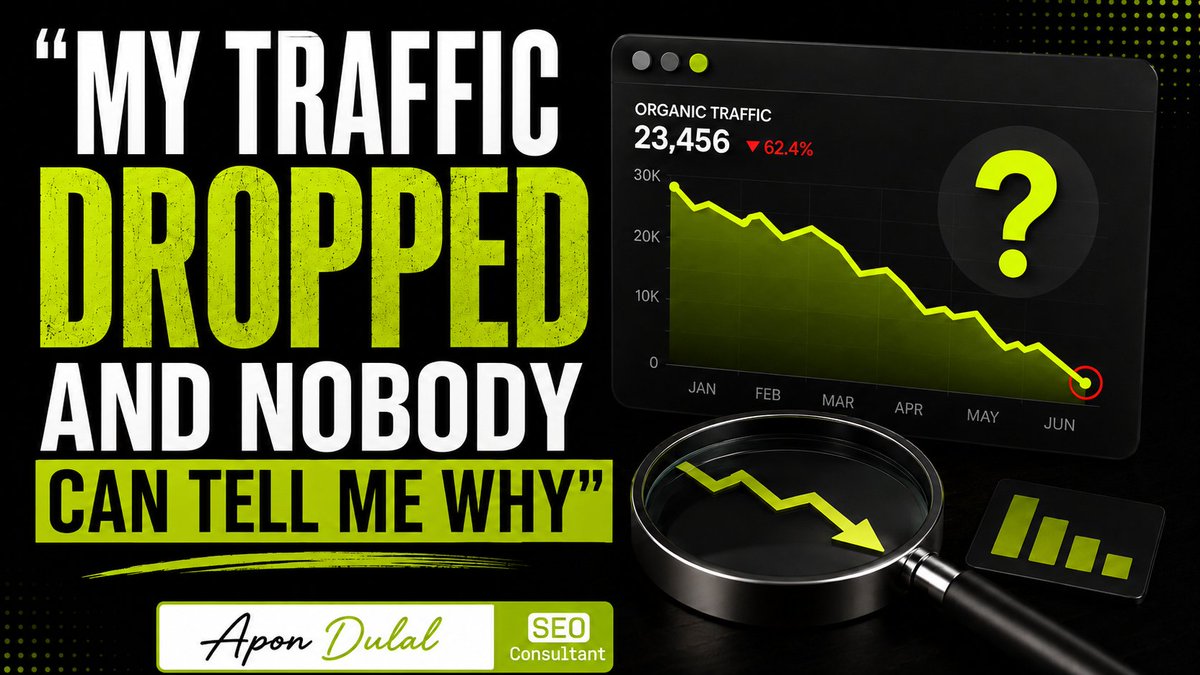 ApondulalSEO's tweet photo. 🚨 Why Did My Website Traffic Drop? Don’t Change Your SEO Yet!

A sudden traffic drop can be scary.

Many businesses immediately blame Google, rewrite content, build backlinks, or make major SEO changes. https://t.co/DvofeXmTeJ