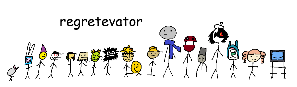 znzinc30's tweet photo. this is my #regretevator fanart https://t.co/nOSihocpfp