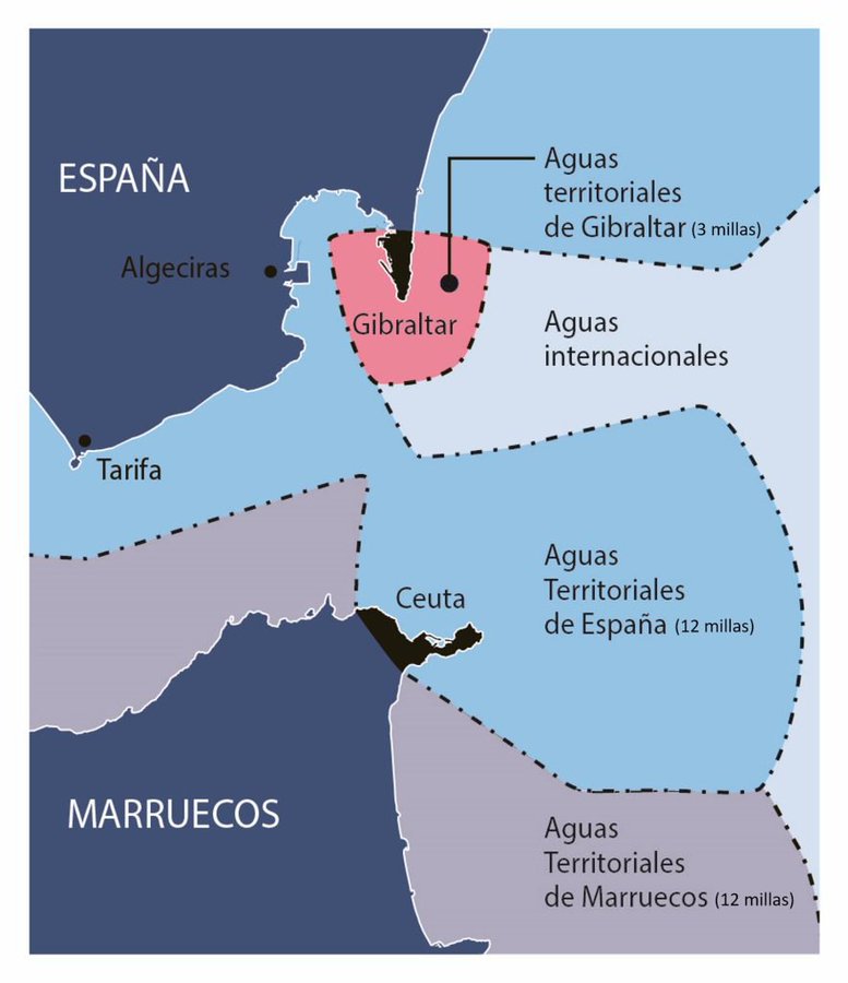 evitemos1984's tweet photo. Españoles, JAMÁS perdamos la perspectiva con lo de Ceuta. El objetivo es robar a España la posibilidad de controlar las aguas del estrecho.

Ya está pactado, ahora es Nuestra clase política, TO-DOS, quienes están preparando el relato para que los españoles lo aceptemos. https://t.co/4DTpI2eb6e