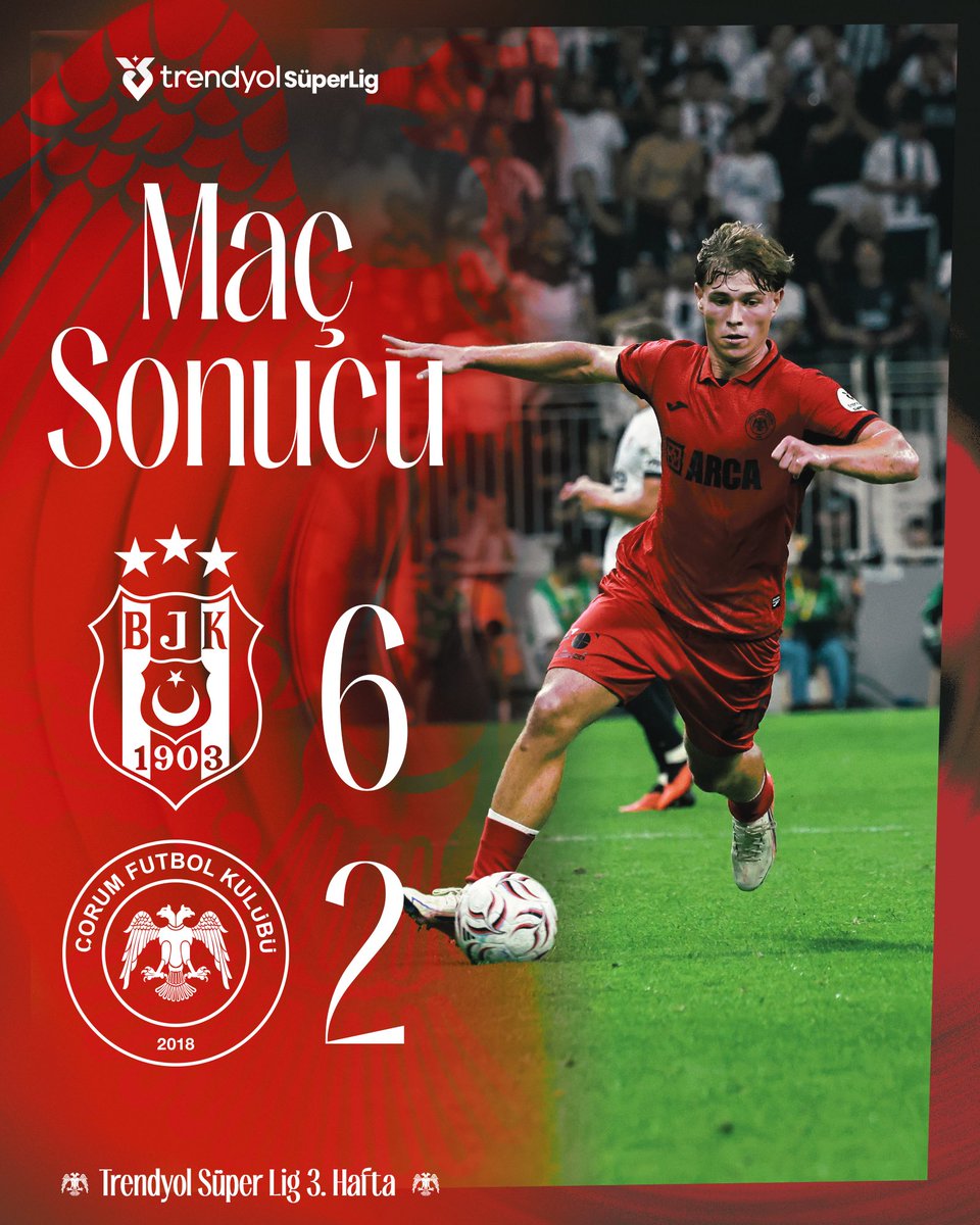 corumfk's tweet photo. MAÇ SONUCU | 6-2

#BJKvÇFK https://t.co/u1H8lGQYE0
