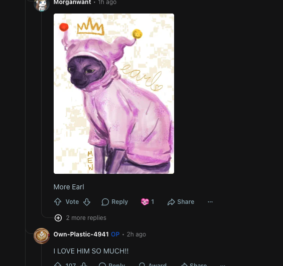 RidgeDurocher's tweet photo. I found this jester cat on reddit, posted only 3 hours with already 3k upvotes
and people LOVE HIM
since everything larp, psyop and slop is sending
its all jus a jester act
cat version of jimothy emerging from reddit
https://t.co/bPdxTy0nNT