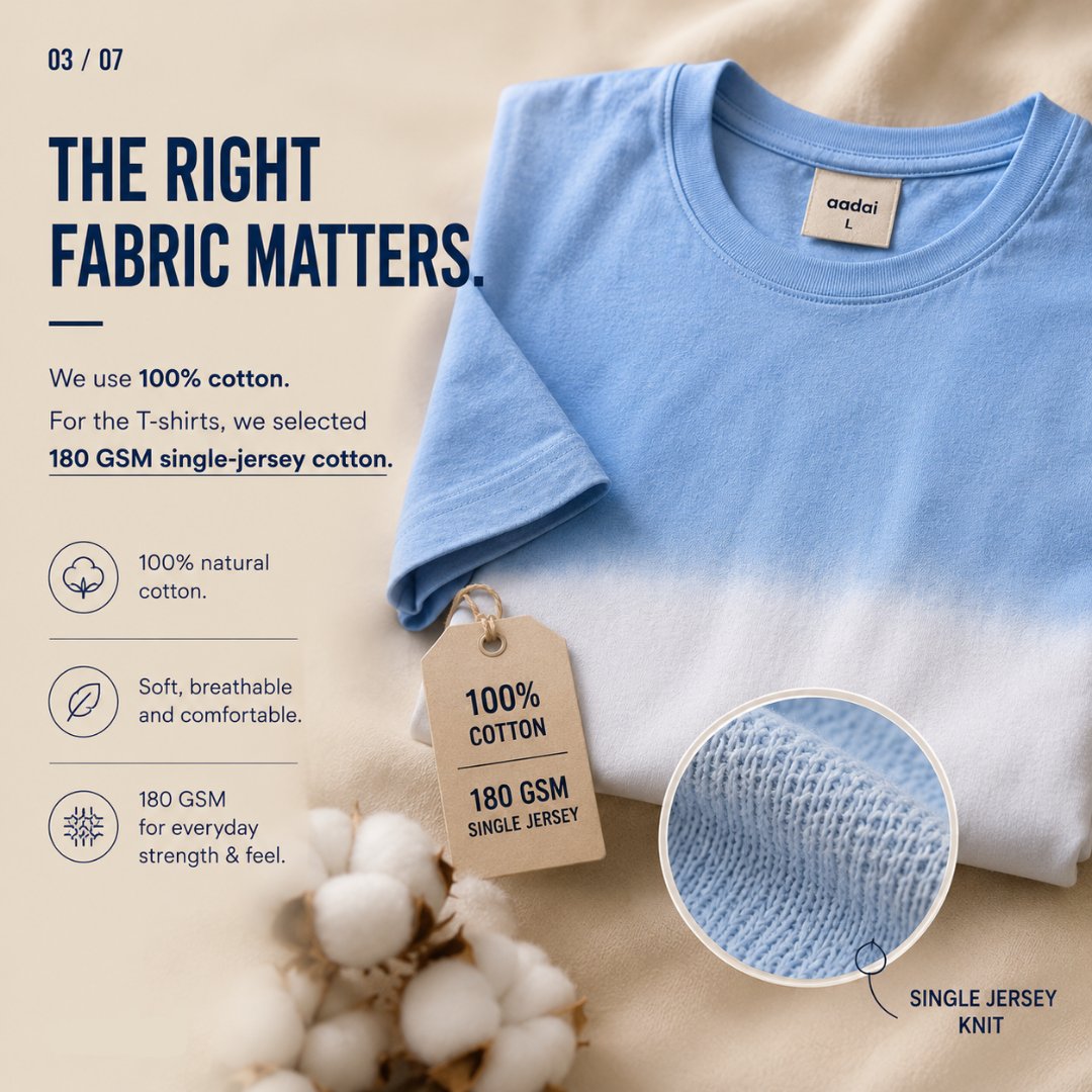 shopaadai's tweet photo. A customer asked a fair question. Here’s our answer.
Swipe to see what goes into each dip-dye tee. https://t.co/ZzV9AxBASb