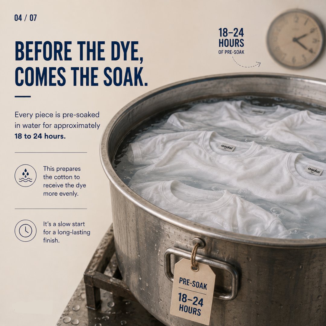 shopaadai's tweet photo. A customer asked a fair question. Here’s our answer.
Swipe to see what goes into each dip-dye tee. https://t.co/ZzV9AxBASb