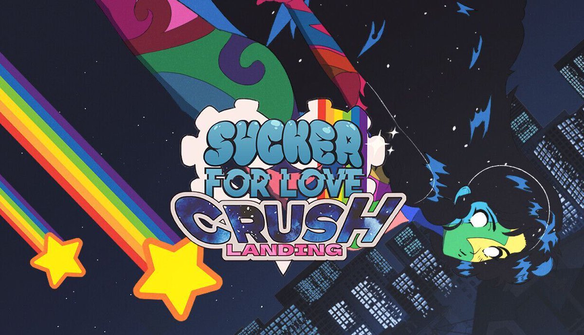 KaroshiMyriad's tweet photo. Akabaka's Lovecraftian horror and romance visual novel "Sucker for Love: Crush Landing" has released.

Story: A comet has crash-landed in the middle of your living room! You feel its sinister pull, begging you to feed it… Against your better judgement, you give in to Hheily, a sentient comet who can shapeshift into anything– including a hot babe!

Though she may have a gentle nature, she hasn’t come to your planet by accident. What are you willing to sacrifice to win a kiss from the steamiest chick this side of the galaxy?

You’re not the only one who feels Hheily’s call: plants grow wild, colors around you intensify, and animals mutate. Her presence soon draws unwanted visitors that are desperate to feel the heat of her flame– at any cost. Worse yet, something malevolent from beyond space and time has followed her trail, lurking in the encroaching darkness.

Left without the energy to sustain herself, Hheily asks you to feed her flame and save the planet. But are you up to the task of blazing Hheily back to full strength before her fire is snuffed out? Can you win the heart of the girl who's shown you that reality is more than meets the eye? 

https://t.co/kK3EjwV9Ri