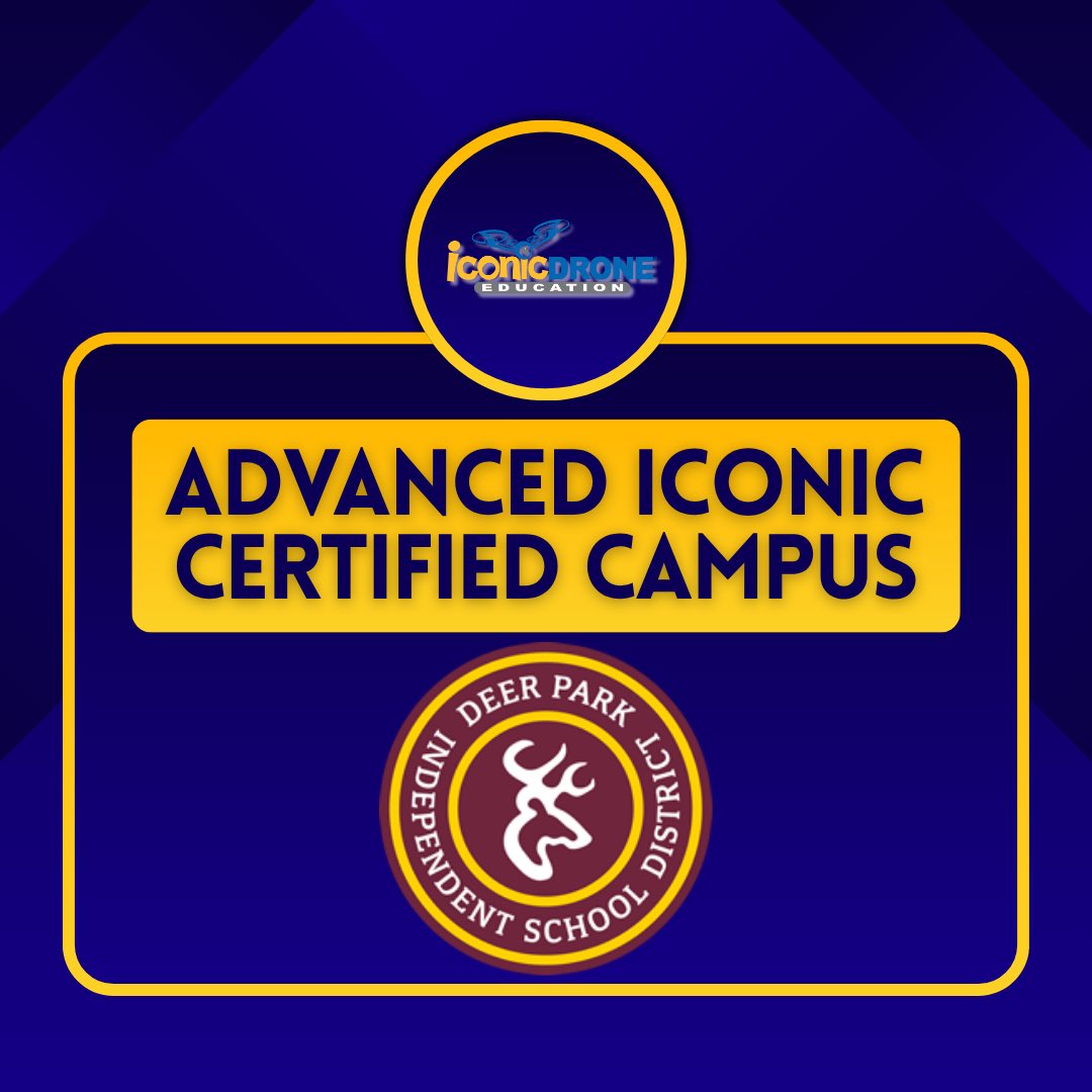 iconicdroneedu's tweet photo. 🎉 Congratulations to Deer Park High School South Campus and instructor Reid Whiteside on earning an exciting distinction!
We are proud to recognize Deer Park High School South Campus as an 🏆 https://t.co/Hi4JPAjOJo