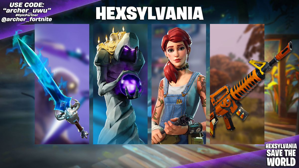 archer_fortnite's tweet photo. HEXSYLVANIA RETURNS IN TWO DAYS

Hexsylvania is a Mini-Boss season, bringing back Dungeons as it's main Event Mode.

Grab what you need or want from the Event Shop and Questlines while you can, Blasted Badlands won't return for a year! https://t.co/NN0gHJYnpj