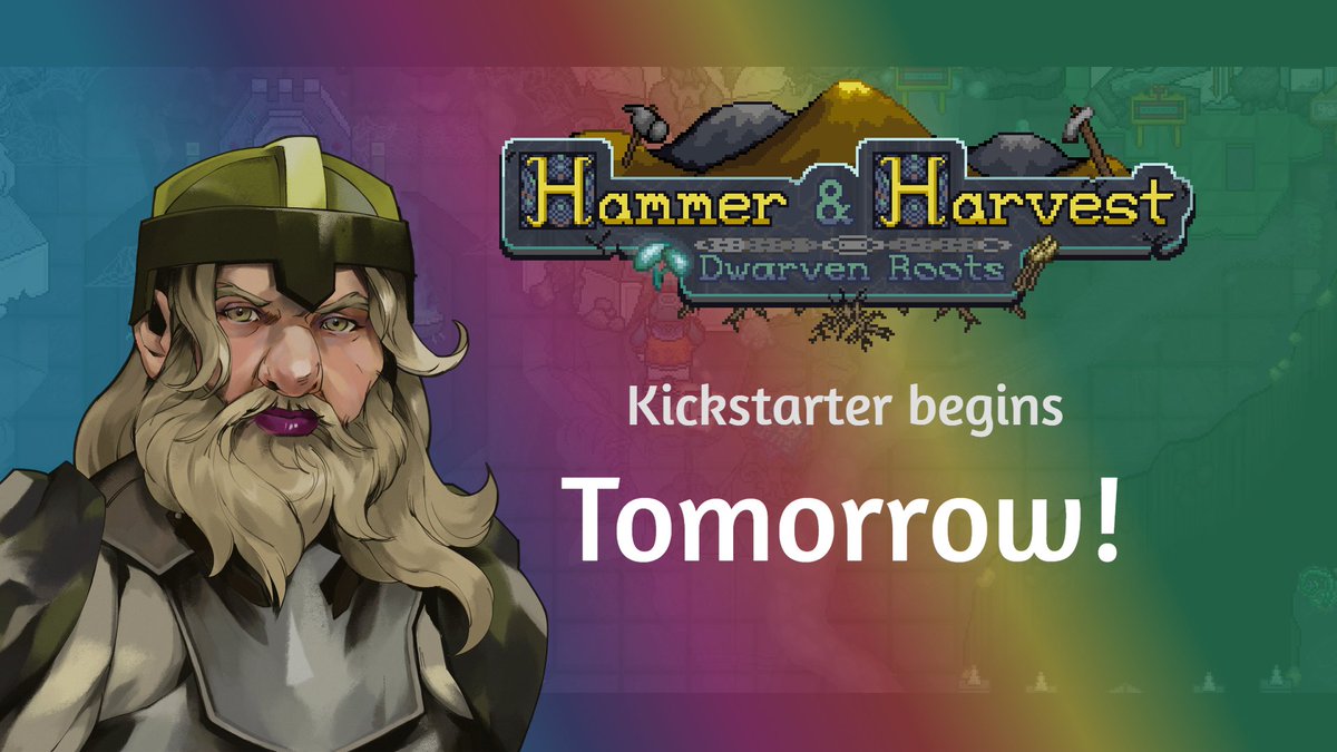 hammer_harvest's tweet photo. βTOMORROW!
Back us on Kickstarter to help bring our dwarf farming-sim game to life! π±π
https://t.co/DIElLkCu2U
#indiegames #gamedev #steamgames #pixelart #farmsim #lifesim #cozygames #wholesomegames #kickstartergames #kickstarter #demo #steamdemos https://t.co/CNklbLYo4x