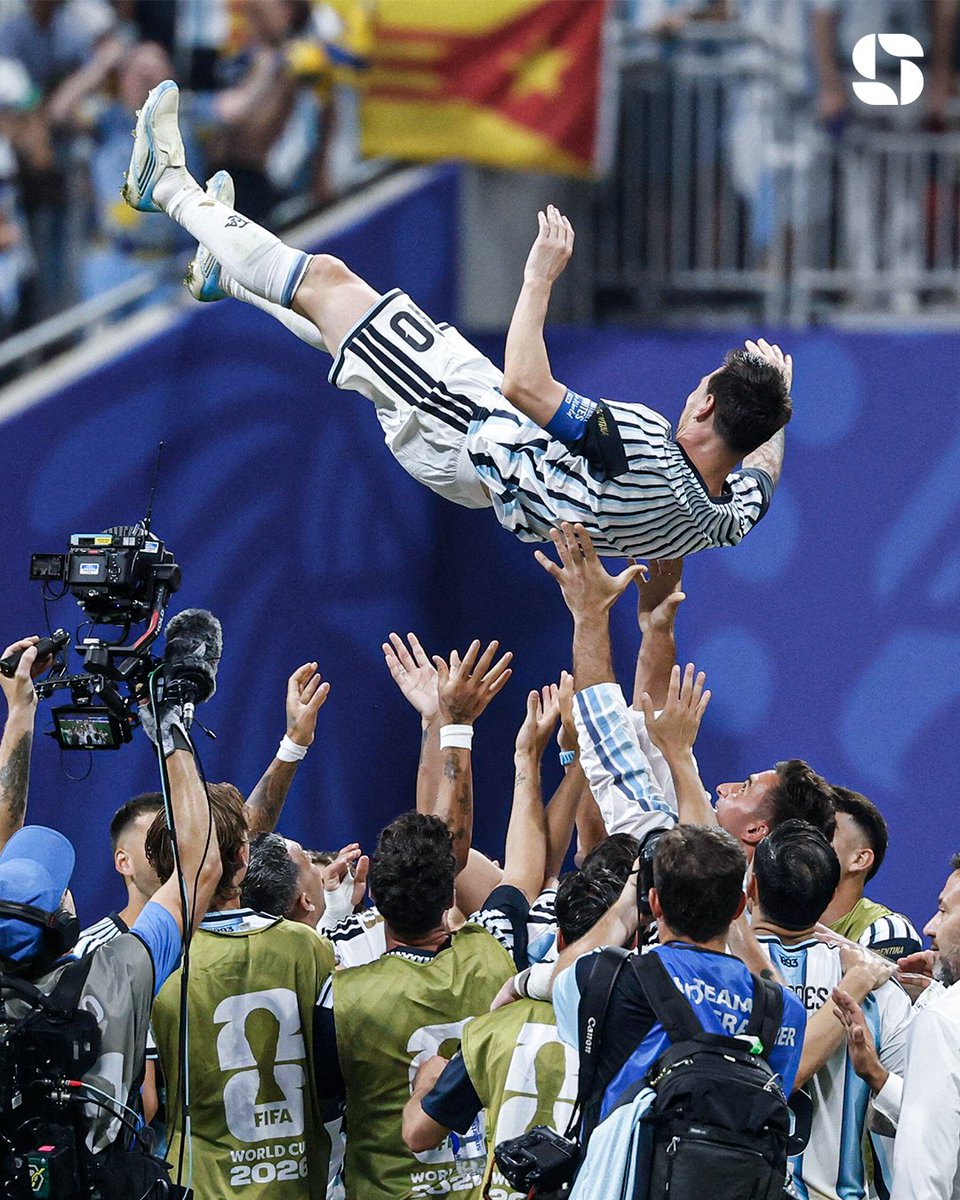 Squawka's tweet photo. Lionel Messi has announced his retirement from international football. 😢

Here are just SOME of the records he broke at the 2026 World Cup:

◉ Most World Cup appearances ever (34)
◉ Most G/A in WC history (33)
◉ Most WC matches won by a player (23)
◉ Most WC assists (12)
◉ Most goals from outside the box at a World Cup (6)
◉ First player to start three WC finals
◉ Oldest outfield player to play in a WC final (39y 25d)
◉ Oldest player to score a WC hat-trick (38y 357d)

The list goes on and on...

Gracias, Leo. 🇦🇷