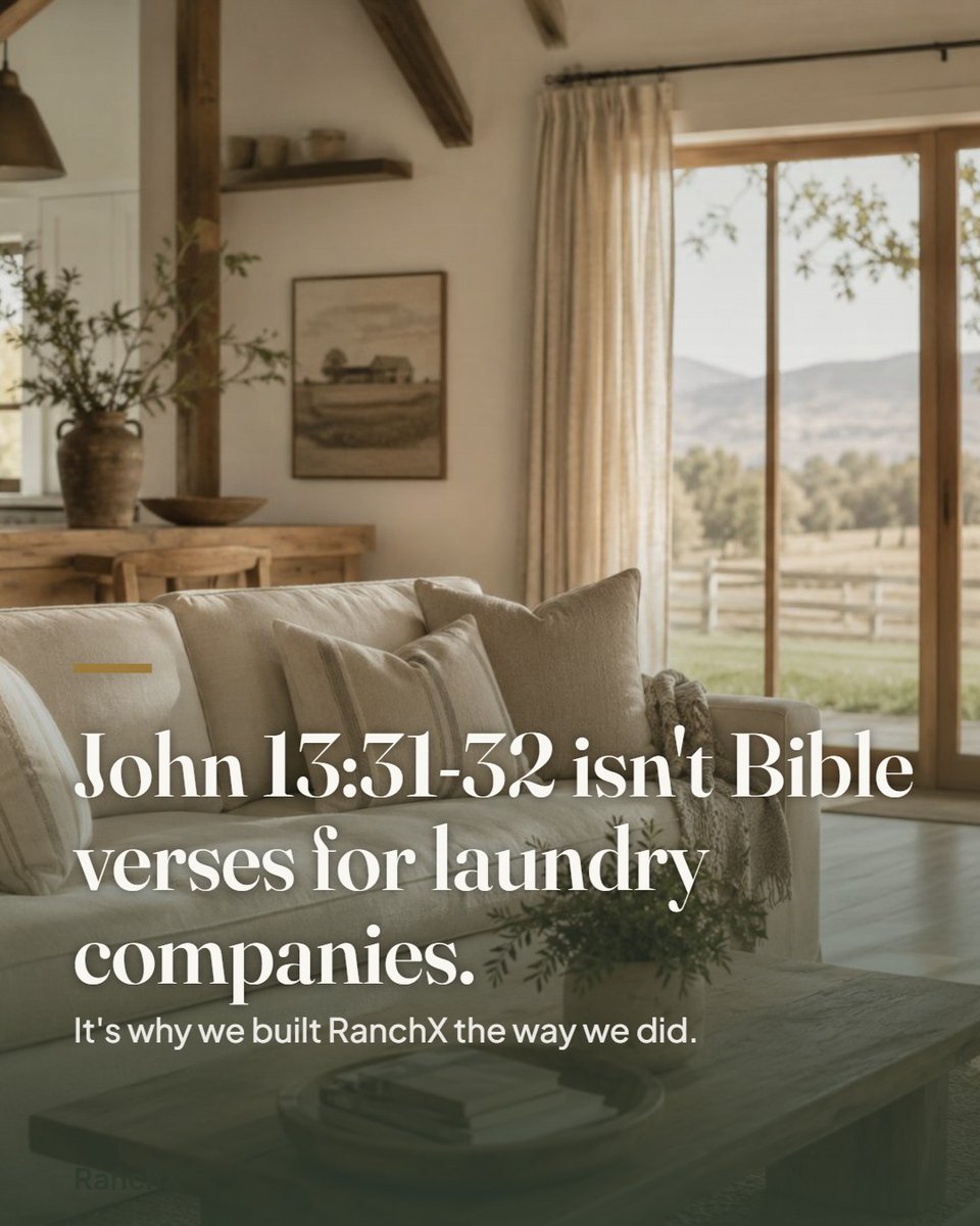 shopranchx's tweet photo. John 13:31-32 isn't motivational speak for a detergent brand. It's our reason for doing this. Excellence in the everyday. That's RanchX.

#RanchX #TexasBuilt https://t.co/NkHIZQGcvC