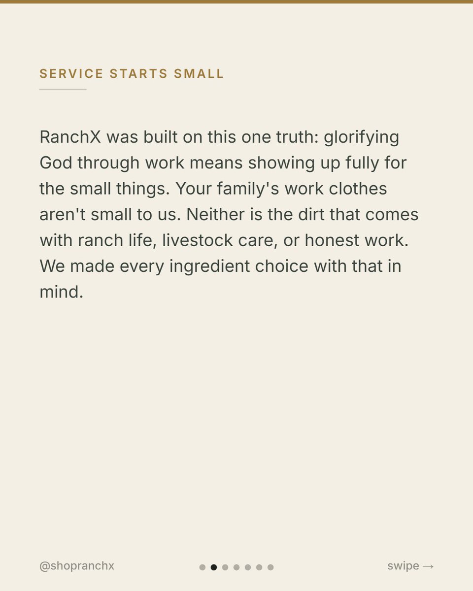 shopranchx's tweet photo. John 13:31-32 isn't motivational speak for a detergent brand. It's our reason for doing this. Excellence in the everyday. That's RanchX.

#RanchX #TexasBuilt https://t.co/NkHIZQGcvC