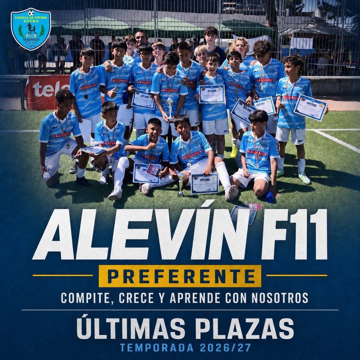 ef_usera's tweet photo. ⚽ ALEVÍN F11 · PREFERENTE

Compite, crece y aprende con nosotros. 💙
¡Últimas plazas para la temporada 2026/27!

📝 Formulario en la descripción
📲 696 33 96 82

#EFUsera #FútbolBase #AlevínF11 https://t.co/dnpOggpeRJ