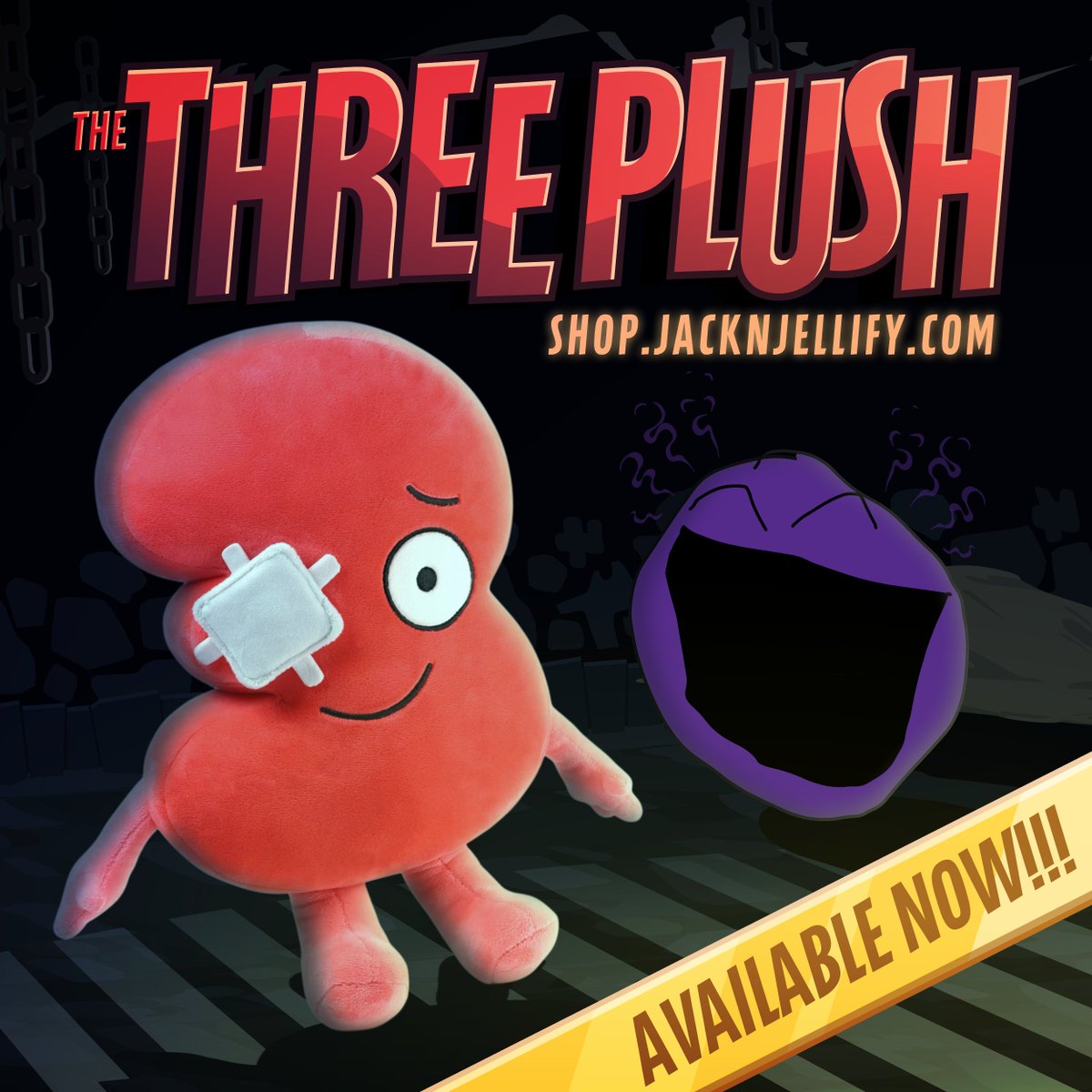 jacknjellify's tweet photo. Whoops! Missed you! The Three plush is NOW AVAILABLE! #BFDI https://t.co/LaTMqDhS4P