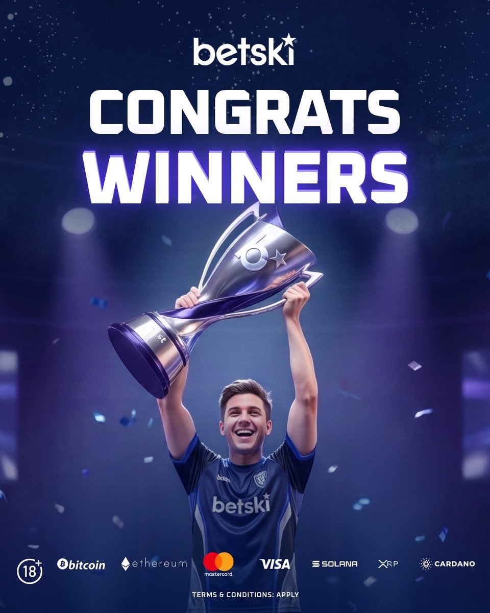 Betski's tweet photo. 🏆 Congrats to our Monthly Race winners
🔥 You climbed the rankings and earned your place at the top
💰 The $100K race is complete but the next challenge is coming
🚀 Keep playing on Betski and get ready for your next run https://t.co/4HN89HHt5x