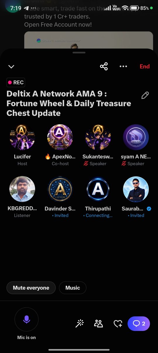 SuitNStripes's tweet photo. Deltix A Network AMA 9 is a wrap 🎉
Great session today covering:
✨ Latest updates &amp; community opinions
🛣️ Future roadmap &amp; vision
💰 Deep dive into Staking
Thanks to everyone who tuned in 🚀 #Deltix #ANetwork https://t.co/qA8u2SKSrS