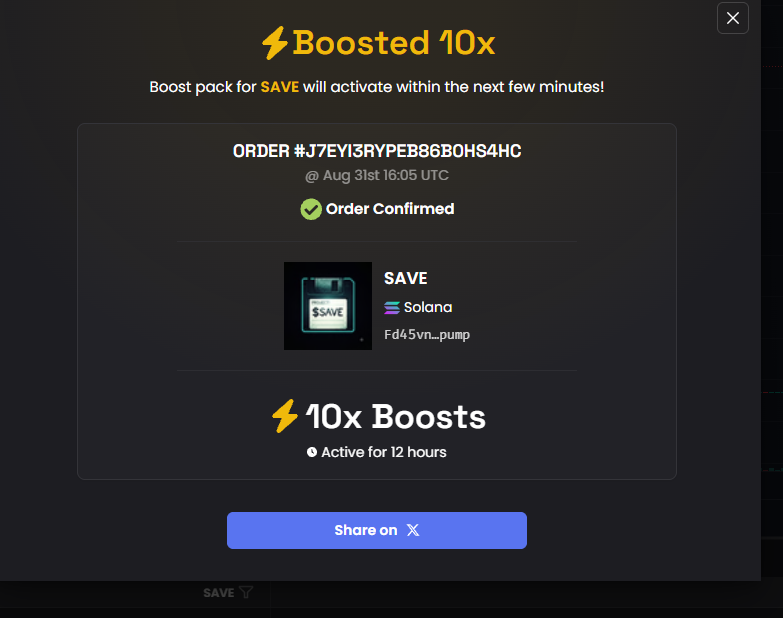 FloppyDisk1967's tweet photo. Dex is paid and boost had been activated!!

Fd45vn9e6GZJZgWgnNfTwZX5QS6Zps8VAYdFhc2Cpump https://t.co/8SJrc3bgqD