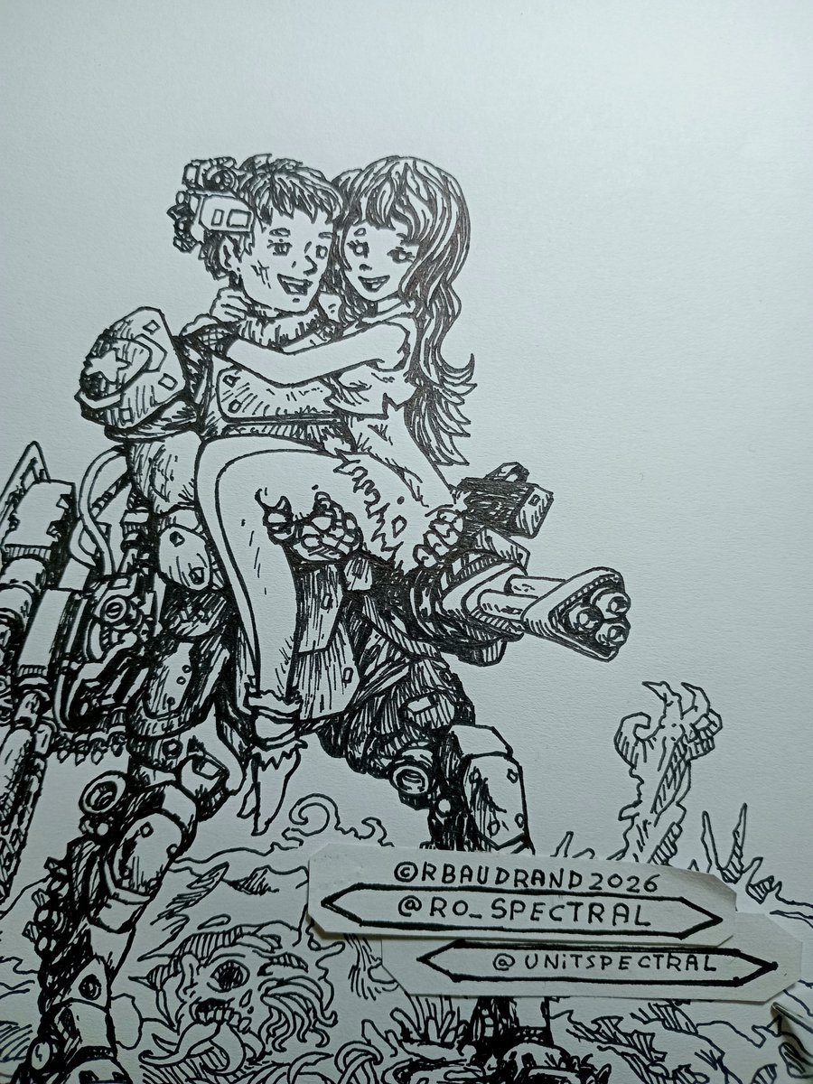 ro_spectral's tweet photo. Un acercamiento del dibujo.
#pareja #couple #カップル #armor #exoskeleton #hero https://t.co/CX1lF4IdiS