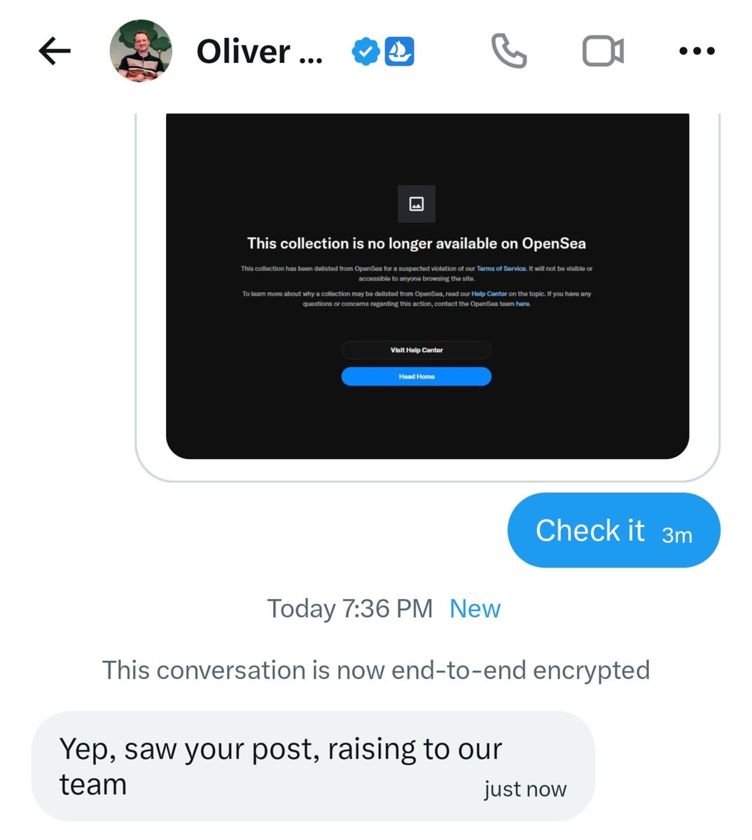 Billiz_nft's tweet photo. We are coming back soon 😁 

Thanks @OliverMaroney &amp; @opensea 🙏🏻 https://t.co/8IsyOJX8cd