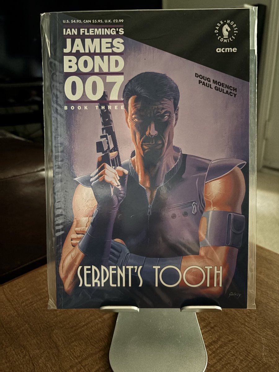 CanaDaBear1701's tweet photo. Noticed some overlap between the James Bond and comic book fans community. Way back in 1992 Dark Horse put out a 3 issue Prestige Format mini- series James Bond Serpent's Tooth. Quite enjoyed it. Top tier creative team of Doug Moench and Paul Gulacy.
#MyComics
@KevBot_007 https://t.co/Zaj4o2yZ0f