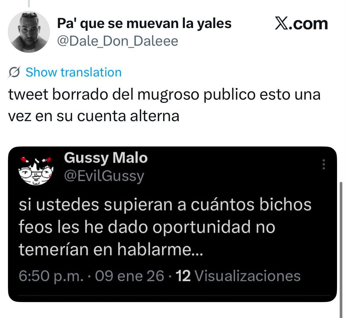 camivcks's tweet photo. Gussy sos un asco https://t.co/hyG6hq1GMm
