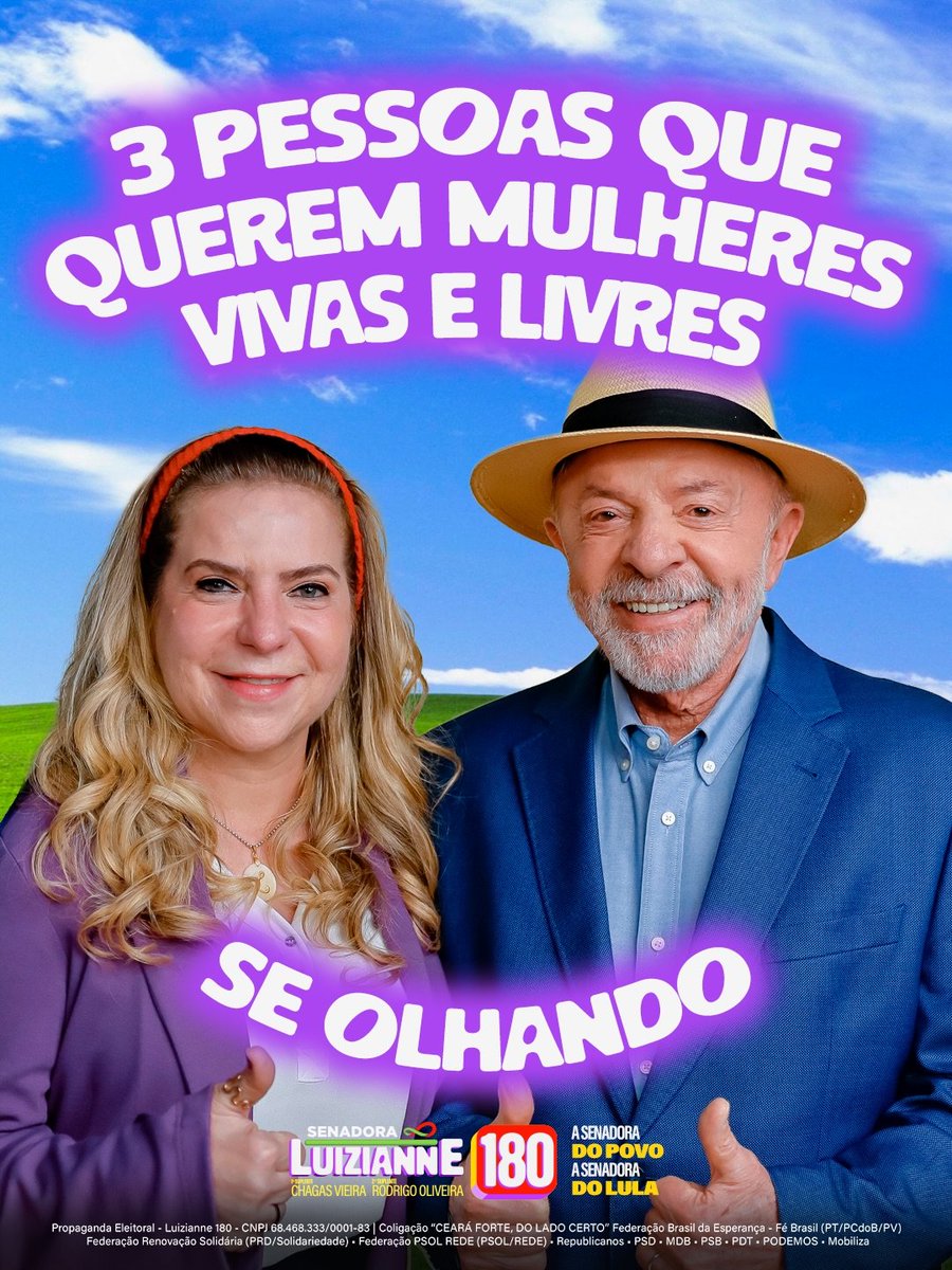 LuizianneLinsCE's tweet photo. Mais uma semana de muita luta começando 💜🌻

Vamos juntos e juntas com o presidente @lulaoficial pelo fim da escala 6x1, por um Brasil justo e soberano, pela vida das mulheres e por um Senado comprometido com o povo! ✊🇧🇷
#luizianne #luiziannesenadora #luiziannesenadora180 #luizianne180 #ceara #senado
—
Propaganda Eleitoral - Luizianne 180 - CNPJ 68.468.333/0001-83 | Coligação “CEARÁ FORTE, DO LADO CERTO” Federação Brasil da Esperança - Fé Brasil (PT/PCdoB/PV) • Federação Renovação Solidária (PRD/Solidariedade) • Federação PSOL REDE (PSOL/REDE) • Republicanos • PSD • MDB • PSB • PDT • PODEMOS • Mobiliza