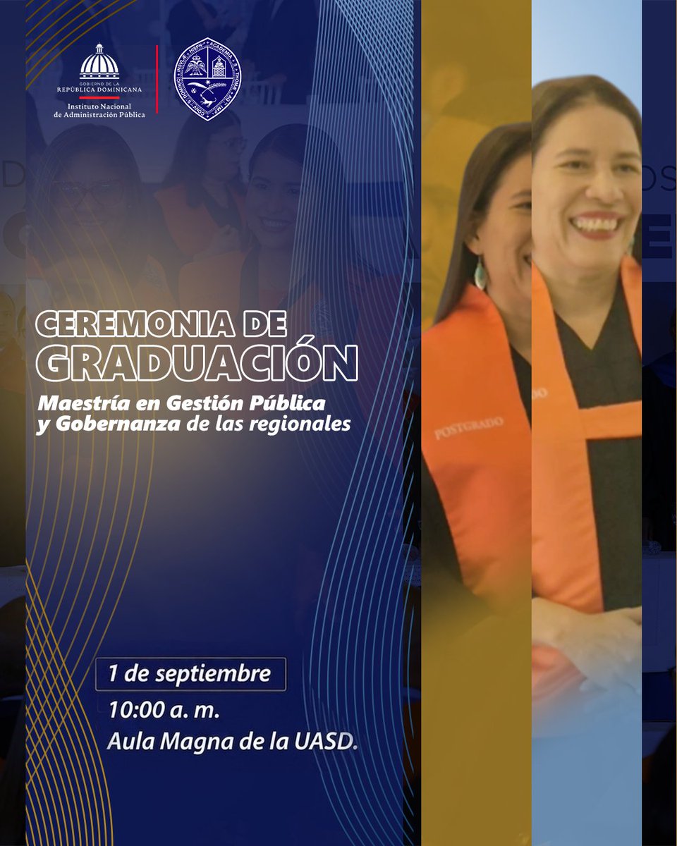 InapRD's tweet photo. ¿Listos para celebrar? 👀

Desde el #INAP volvemos  a celebrar el logro de quienes decidieron prepararse para transformar.

🎓 La espera está por terminar…

@fces.uasd
#INAPRD #MaestriaEnGestionPublica #UASD https://t.co/idCB8ZfW6D