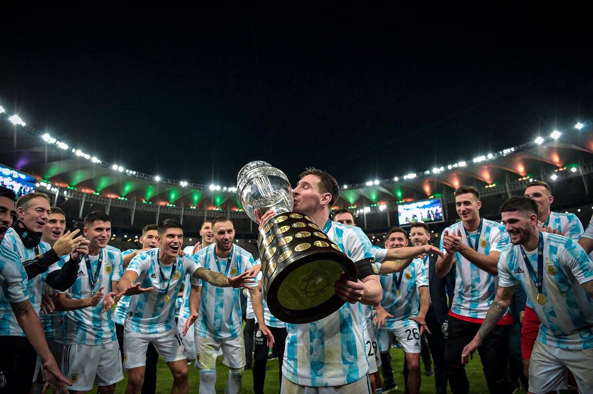 Mhd_Poovada's tweet photo. 🏆 FIFA World Cup
🏆🏆 Copa América x2
🏆 Finalissima
🥇 Olympic Gold

He came.
He saw.
He conquered.

He won it all. 👑🐐

And when the story was complete,
he retired as a champion.

#GOAT #Retirement #Messi #International #Argentina https://t.co/qbcRXf0cMW