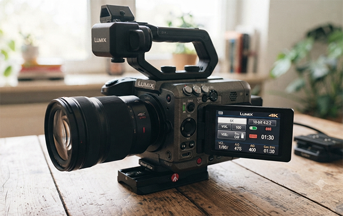 Lrumors1's tweet photo. Unconfirmed rumors about a new L-mount cine camera
https://t.co/jmoJCtaNI2

Note: AI image https://t.co/SjD7Ncjust