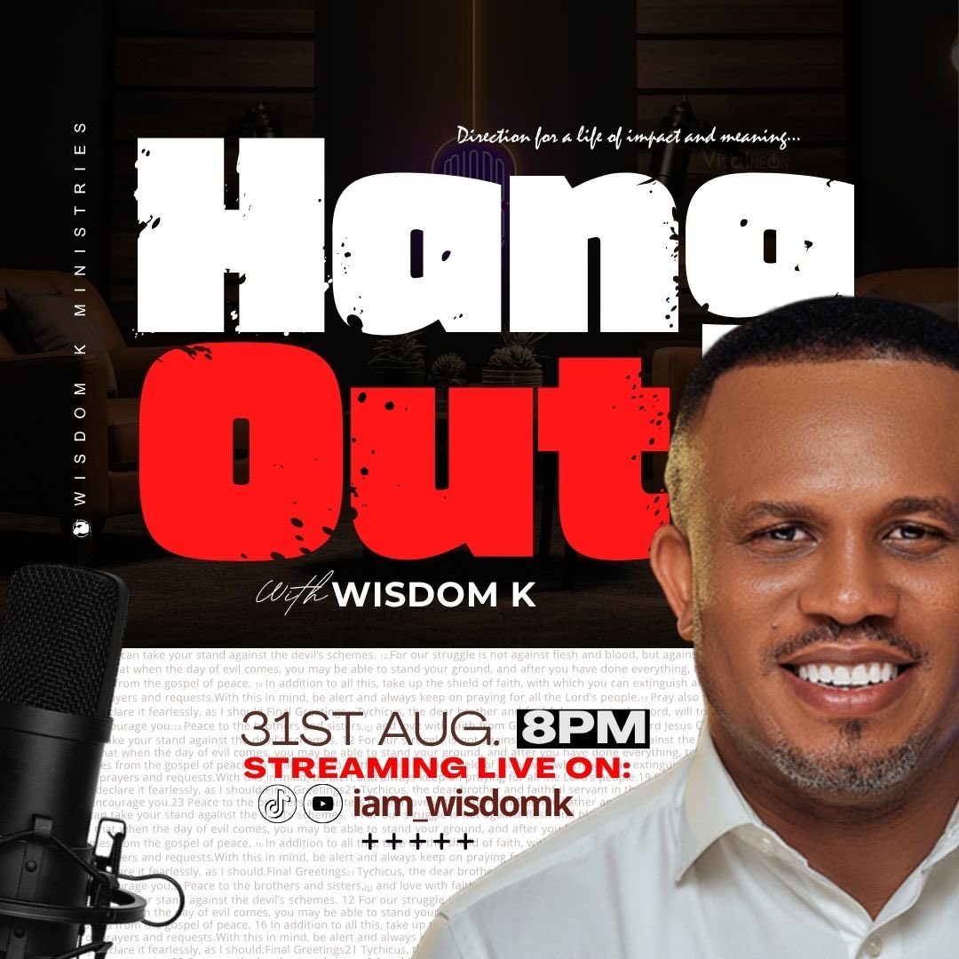 Wisdomkorgbara's tweet photo. We discuss real life matters and handle them from the word’s perceptive. 

Join us tonight on Hangout with wisdom k by 8pm on YouTube and TikTok. @ WISDOMK 

#hangout #wisdomk https://t.co/m2STb0ZZ3p