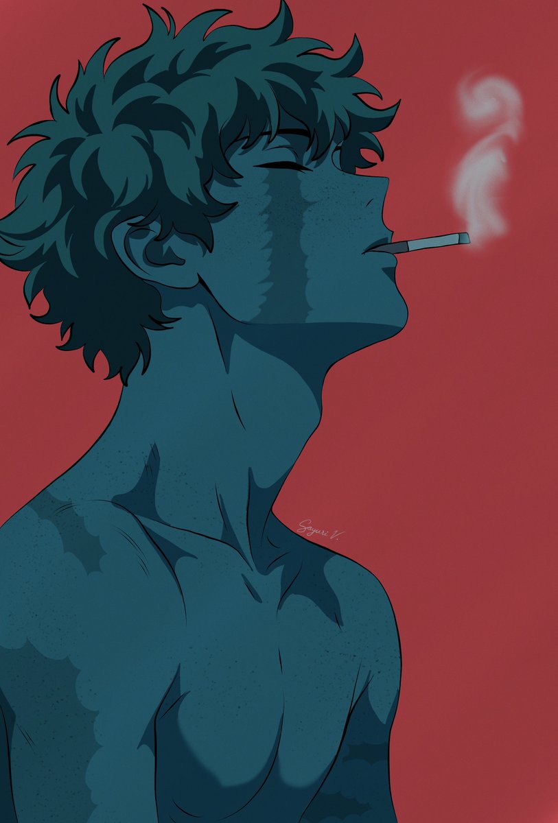 sayurivuzumak's tweet photo. I love drawing my fav characters with the problems I have ( do not smoke kids be safe 😣😣😣

im not good at coloring but I saw a reference on pin and tried ( i hate draw on my phone bc my fingers shakes a lot

#deku #izukumidoriya #bnha #mha https://t.co/87YROtgWps
