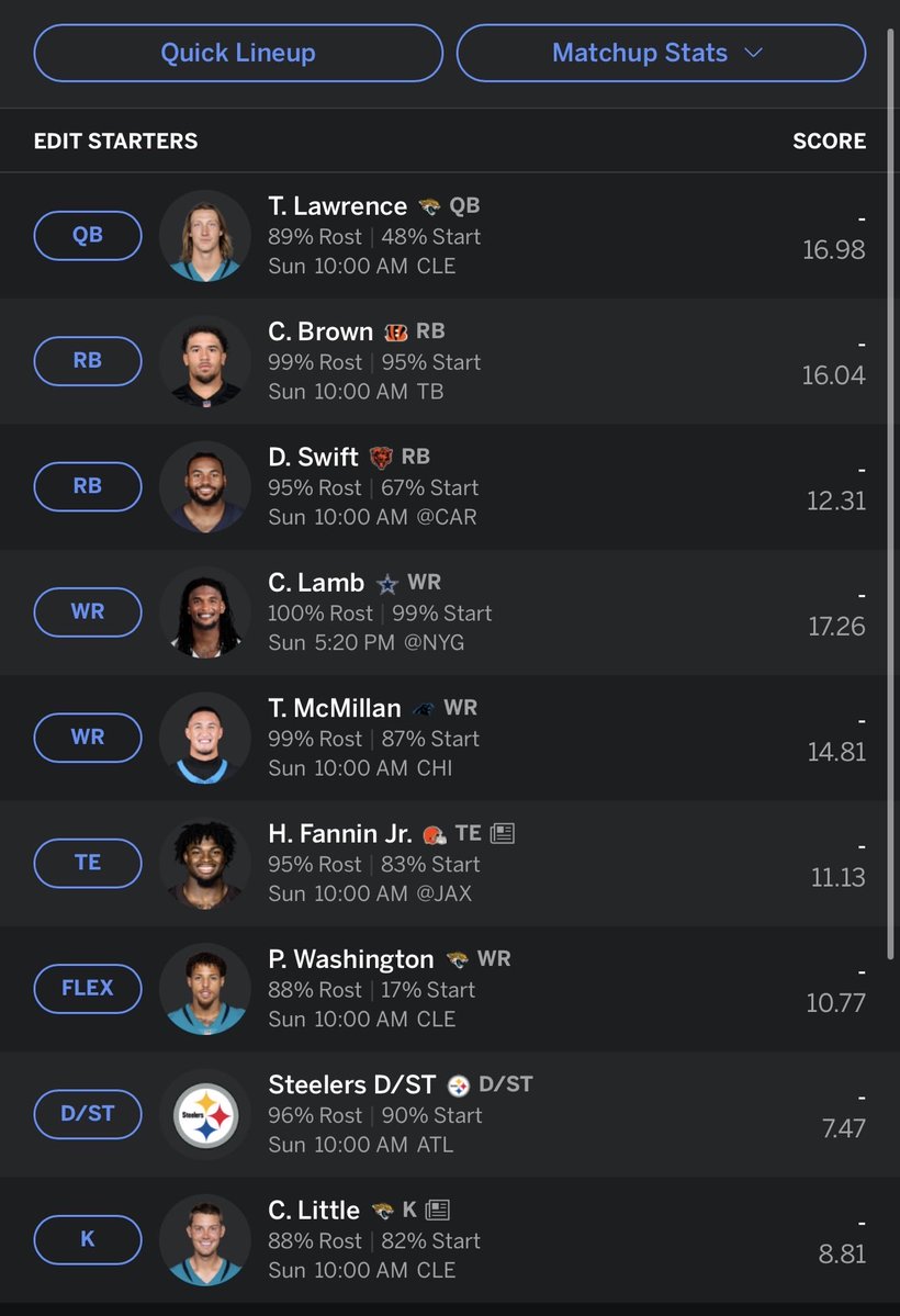 crisparugula's tweet photo. @17gamepace Thoughts? 14 team PPR https://t.co/UIGzP8QCrD
