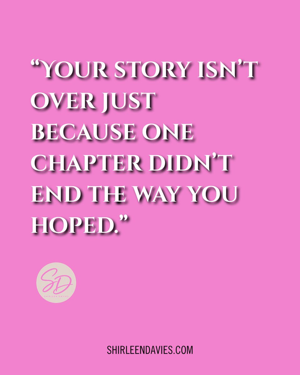 ShirleenDavies's tweet photo. One difficult chapter doesn’t get to define your whole story. 💕 Keep turning the page.
#ShirleenDavies #KeepGoing #NewChapter #InspirationalQuotes #RomanceAuthor #BookishInspiration https://t.co/cSaCXLbji1